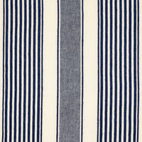 Schumacher Summerville Linen Stripe Navy Fabric 66095