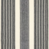 Schumacher Summerville Linen Stripe Black Fabric 66096