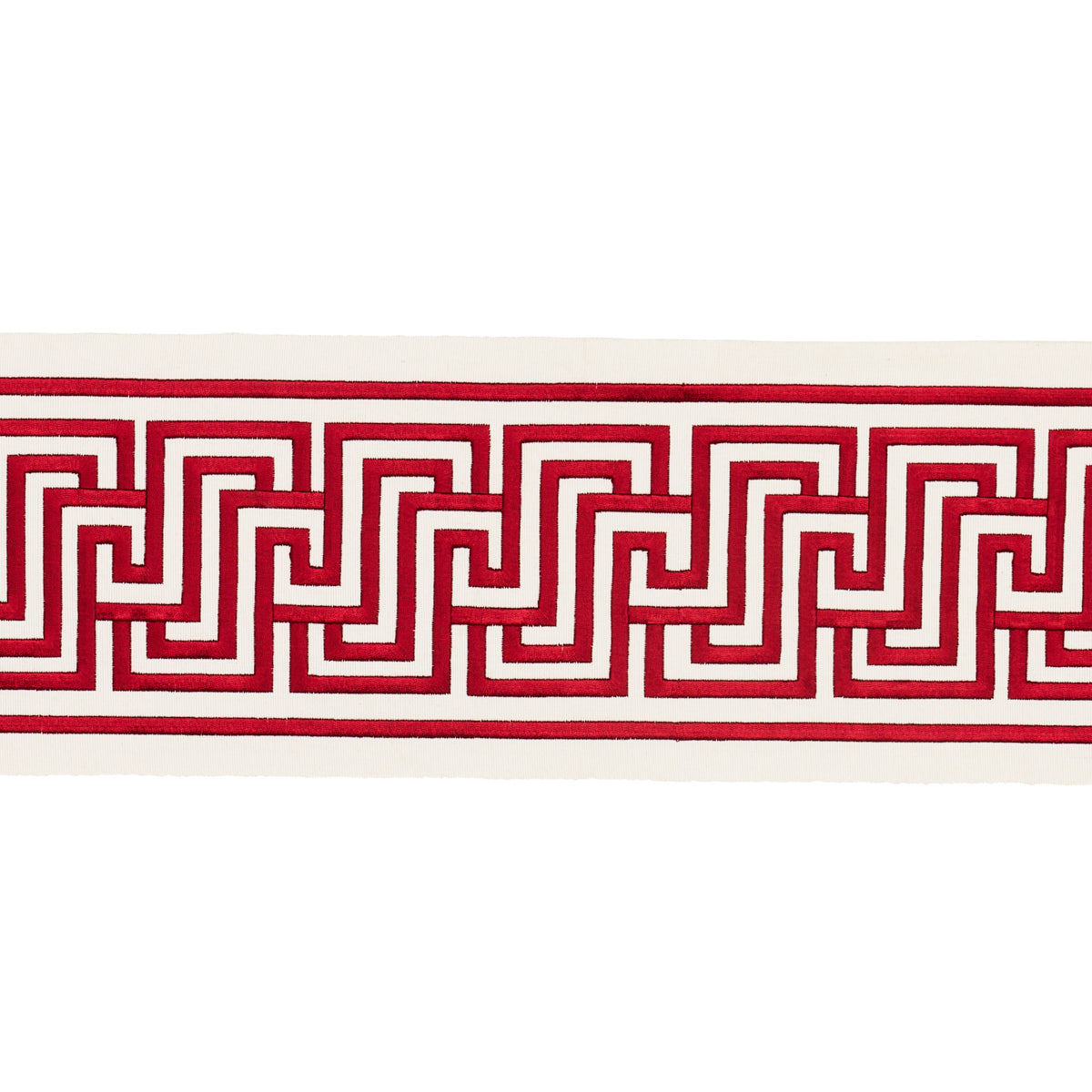Schumacher Labyrinth Tape Ruby Trim Sample 66141