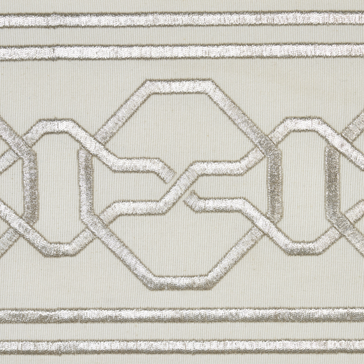 Schumacher Malmaison Tape Silver Trim 66156