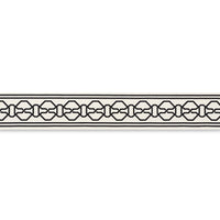 Schumacher Malmaison Tape Black On Ivory Trim 66157