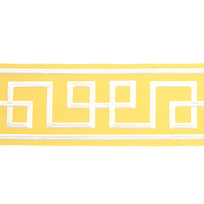 Schumacher Octavius Tape Yellow Trim Sample 66169