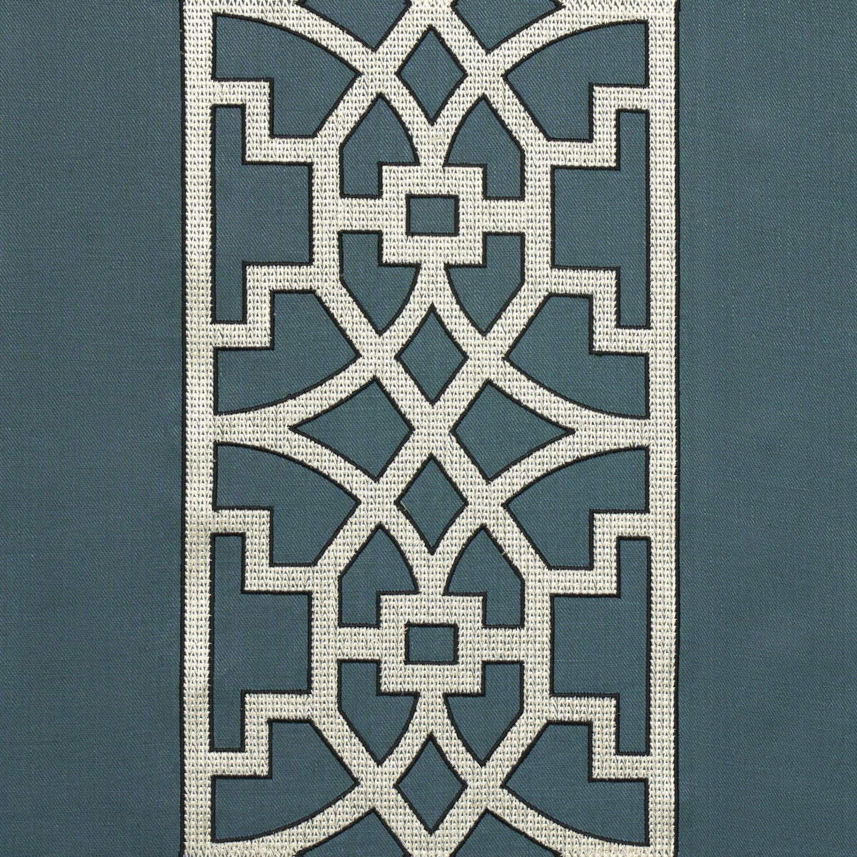 Schumacher Don'T Fret Bleu Marine Fabric Sample 66181