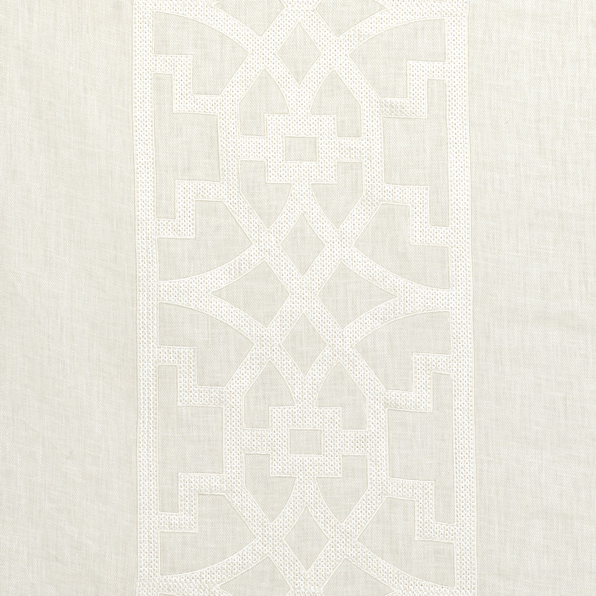 Schumacher Don'T Fret Ivory Fabric Sample 66185