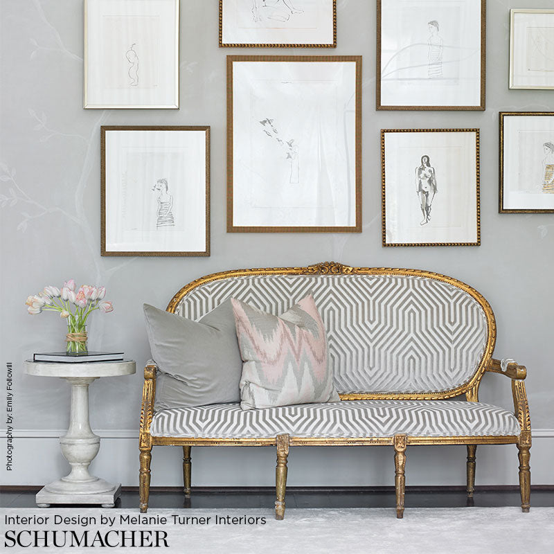 Schumacher Vanderbilt Velvet Dove Fabric 66190