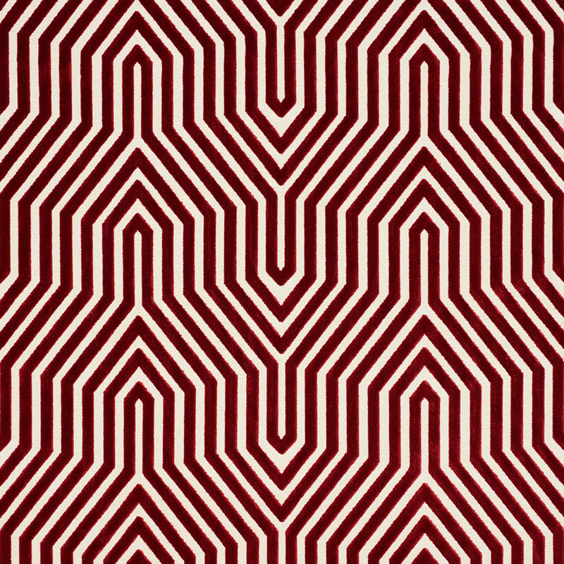 Schumacher Vanderbilt Velvet Garnet Fabric 66196