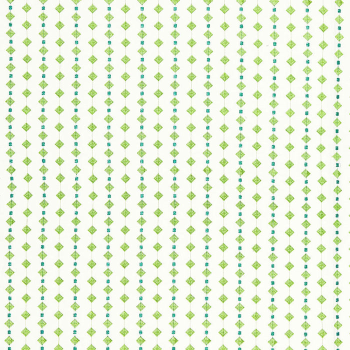 Schumacher Macaroni Turquoise / Leaf Fabric Sample 66262