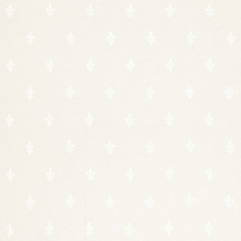 Schumacher Fleur De Lys Sheer Ivory Fabric 66290