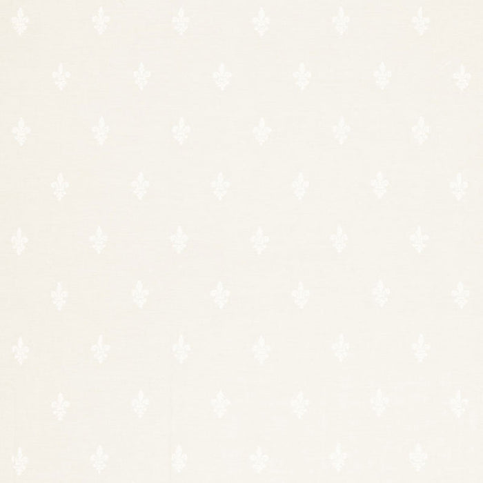 Schumacher Fleur De Lys Sheer Ivory Fabric Sample 66290