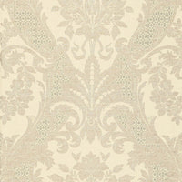 Schumacher Toscana Linen Damask Greige Fabric 66340