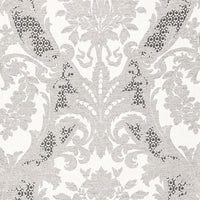 Schumacher Toscana Linen Damask Grisaille Fabric 66342