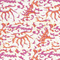 China Seas Hulai Batik Pink Orange Fabric 6640CU-04