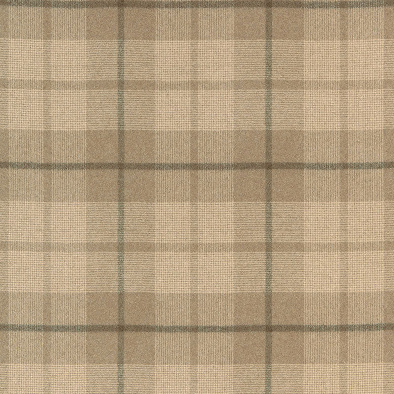 Schumacher Montana Wool Plaid Buckskin Fabric Sample 66660