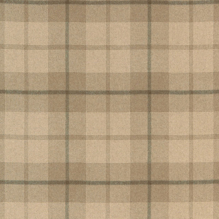 Schumacher Montana Wool Plaid Buckskin Fabric Sample 66660