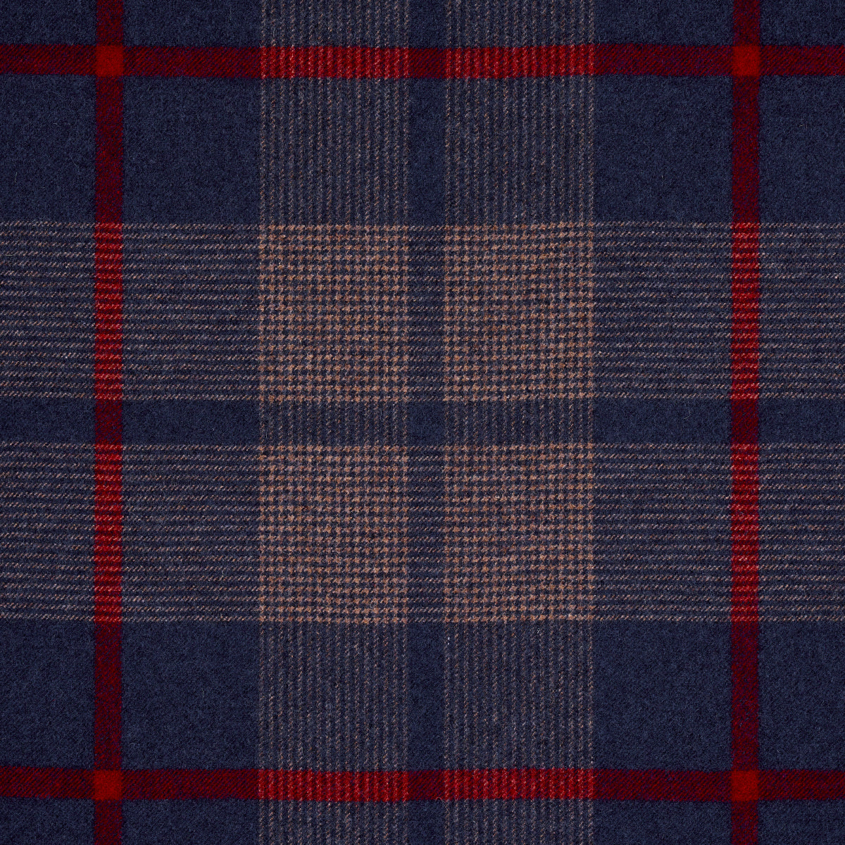 Schumacher Montana Wool Plaid Navy Fabric 66663