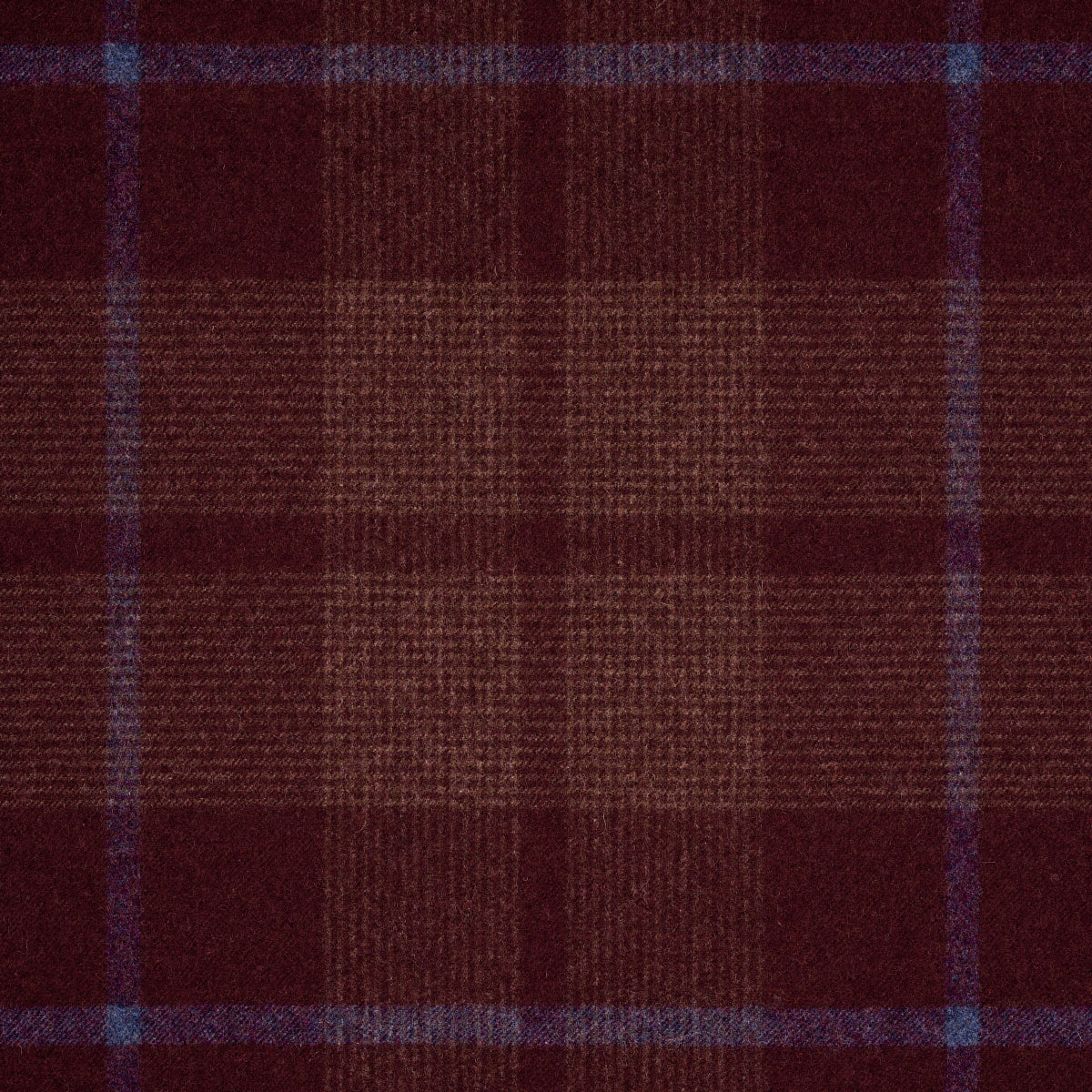 Schumacher Montana Wool Plaid Burgundy Fabric Sample 66665