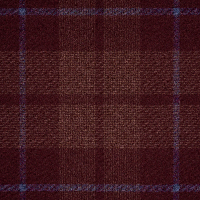 Schumacher Montana Wool Plaid Burgundy Fabric Sample 66665
