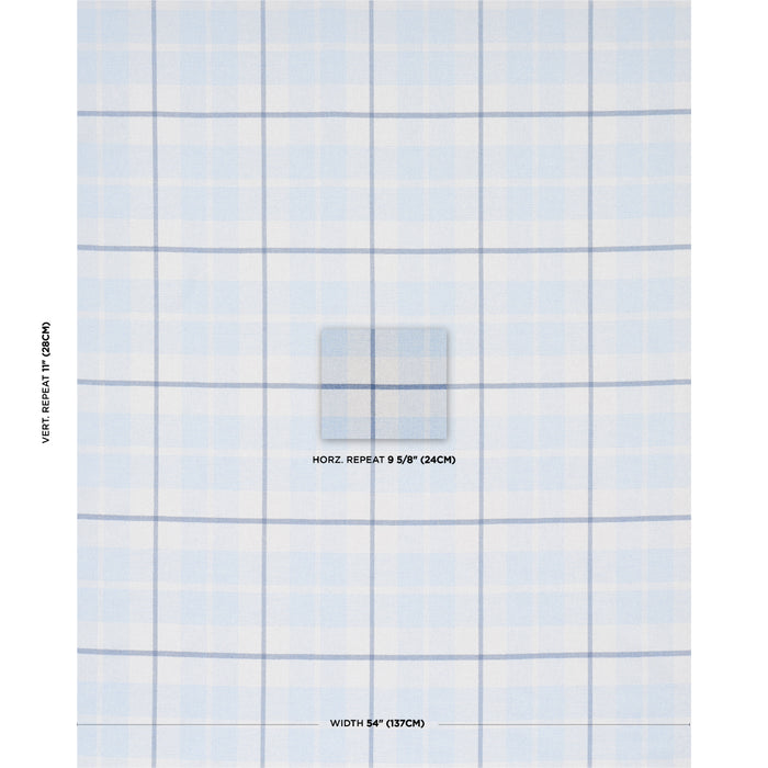 Schumacher Montana Wool Plaid Arctic Fabric Sample 66667