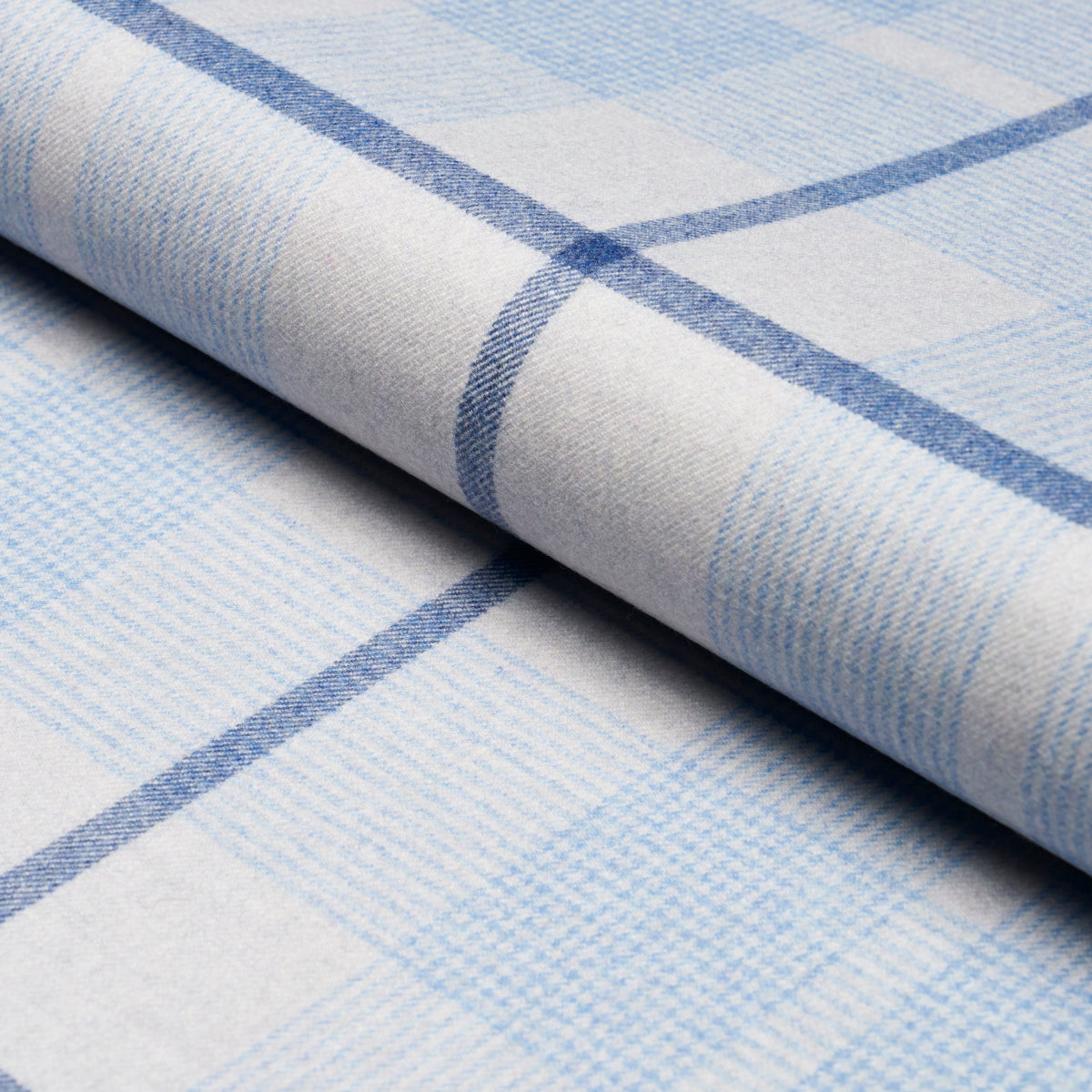 Schumacher Montana Wool Plaid Arctic Fabric 66667