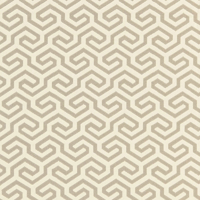 Schumacher Ming Fret Flax Fabric Sample 66882