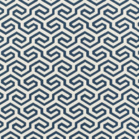 Schumacher Ming Fret Navy Fabric 66884
