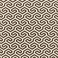Schumacher Ming Fret Chocolate Fabric 66885