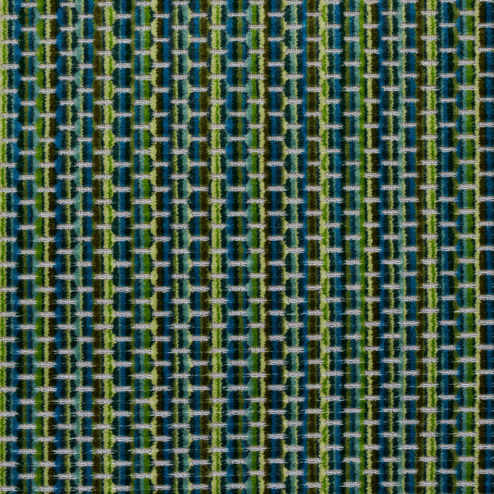 Schumacher Downtown Velvet Peacock Fabric Sample 66917