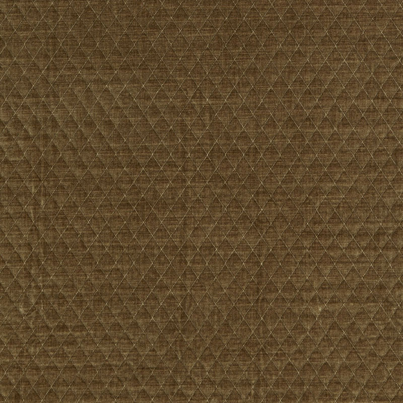 Schumacher Paley Quilted Velvet Praline Fabric Sample 66921