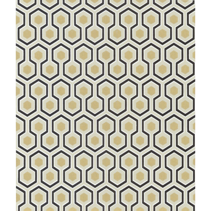 Cole & Son Hicks Hexagon Black/G Wallpaper Sample 66/8056.CS.0