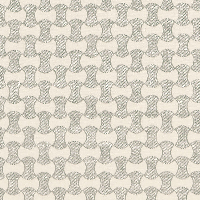 Schumacher Nolita Embroidery Zinc Fabric 67110