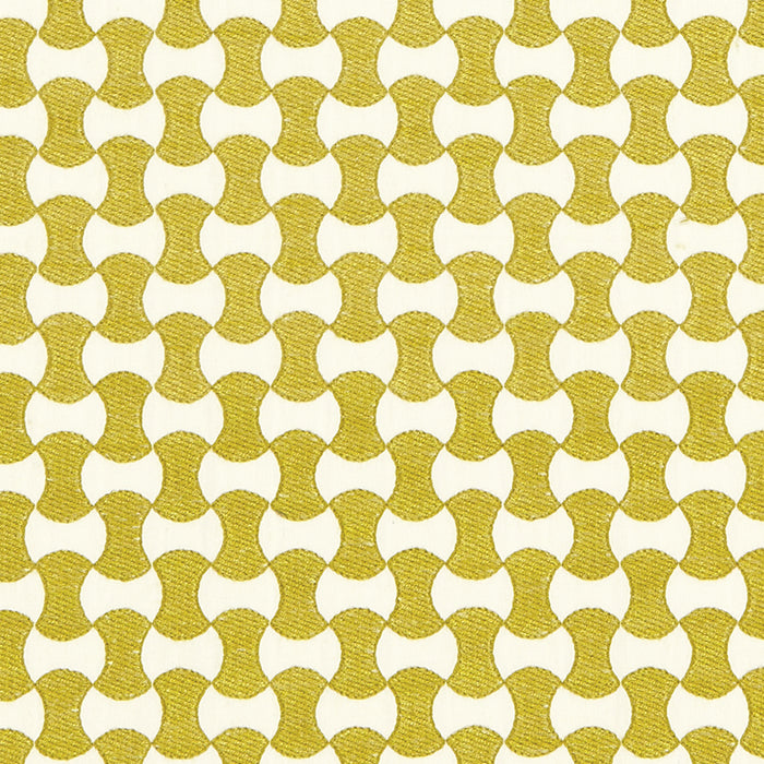 Schumacher Nolita Embroidery Citron Fabric 67113