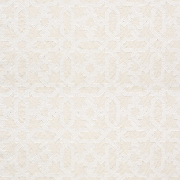 Schumacher Cordoba Embroidery Linen Fabric Sample 67574
