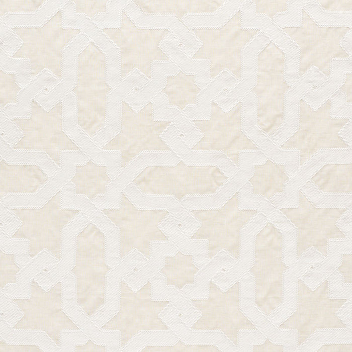 Schumacher Cordoba Embroidery Linen Fabric Sample 67574