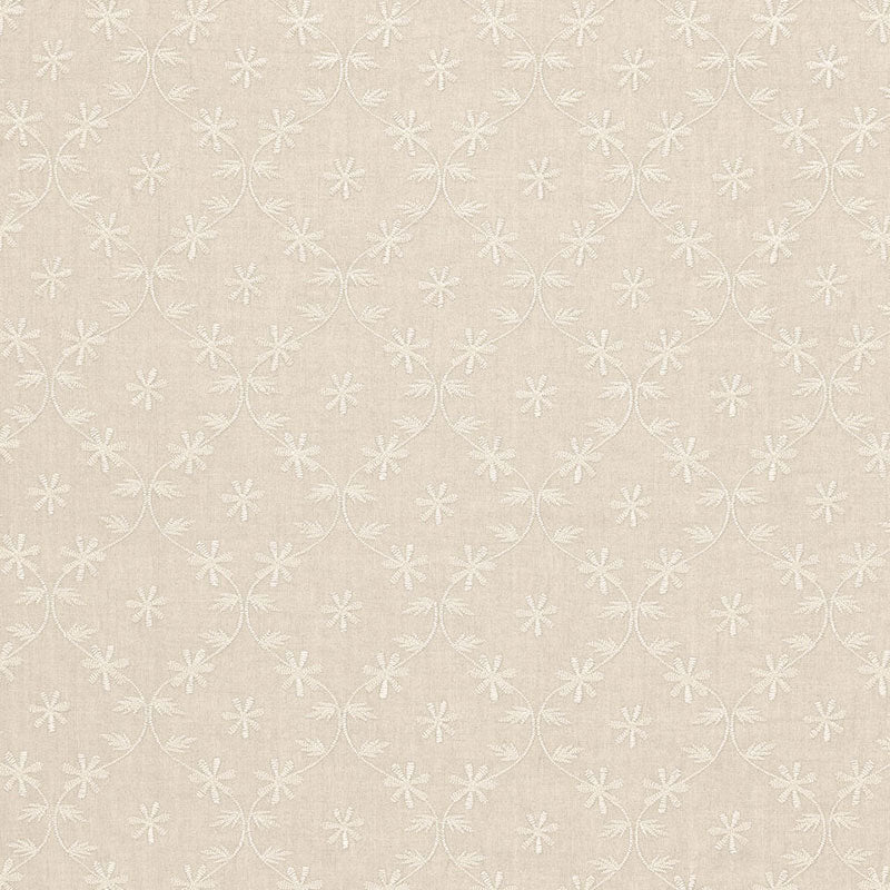 Schumacher Cellini Embroidered Sheer Linen Fabric 67621