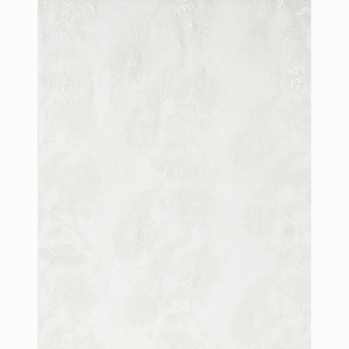 Schumacher Gabriella Embroidered Sheer Ivory Fabric 67700