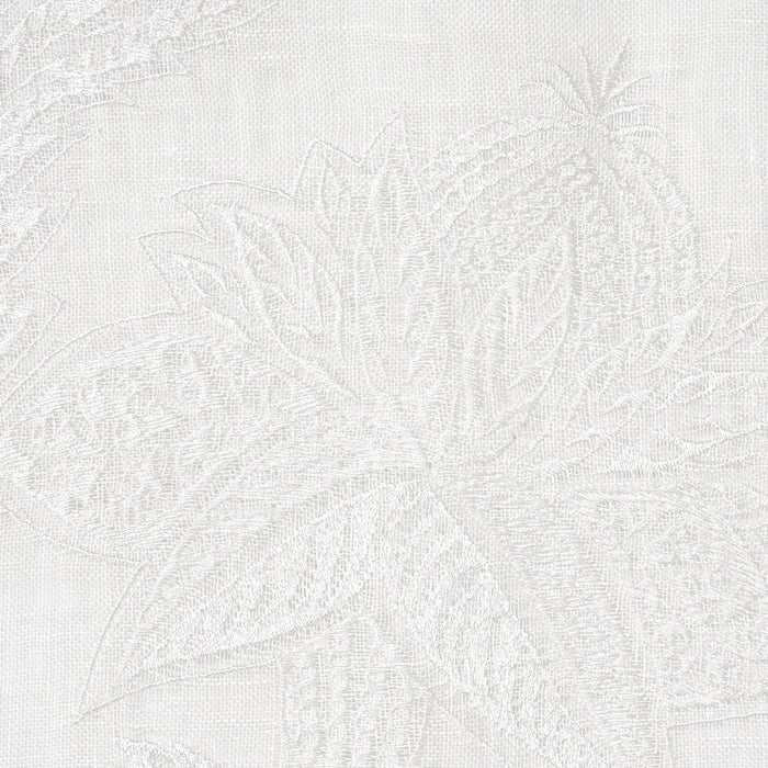 Schumacher Gabriella Embroidered Sheer Ivory Fabric 67700