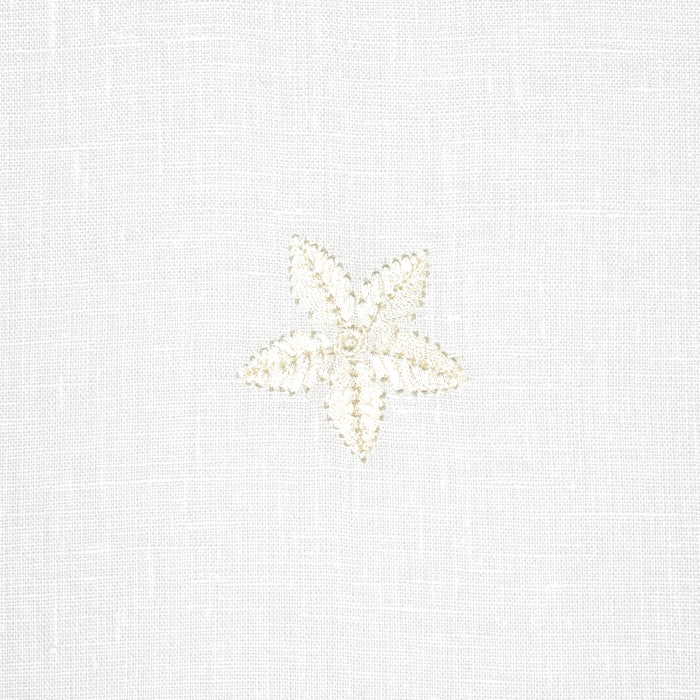 Schumacher Vincenzo Embroidered Sheer Blanc Fabric Sample 67810