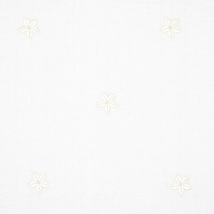 Schumacher Vincenzo Embroidered Sheer Blanc Fabric Sample 67810