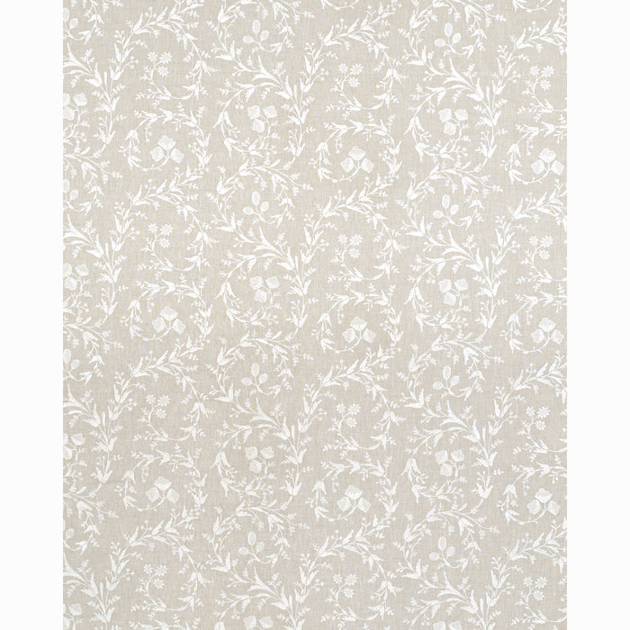 Schumacher Fiorentina Embroidered Sheer Oat Fabric Sample 67821