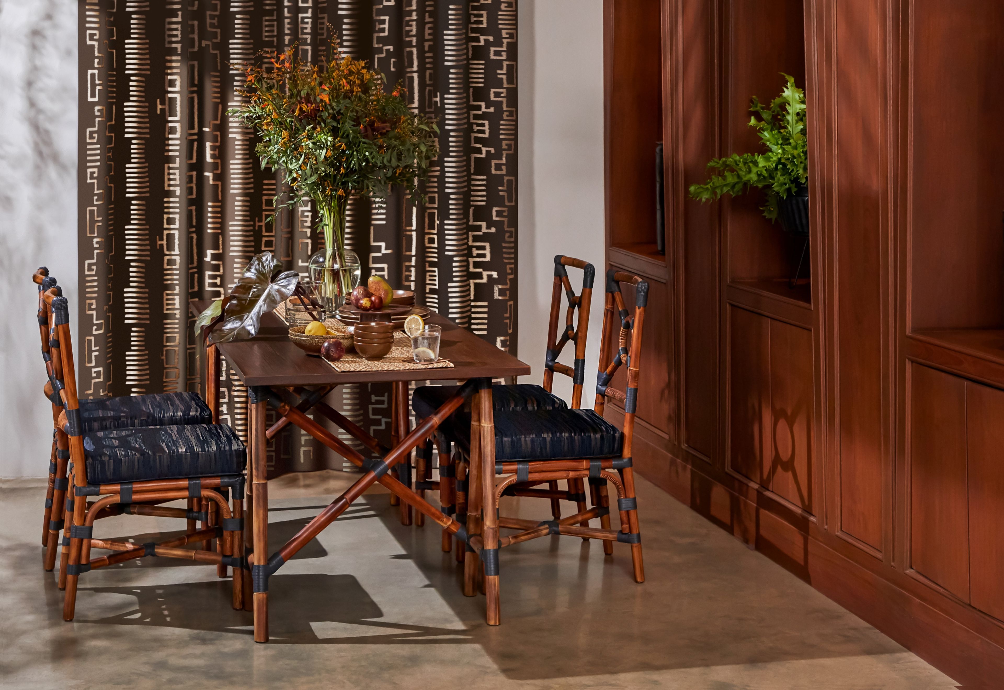 Jim Thompson Praire Ikat Fire Opal Fabric JT013956007