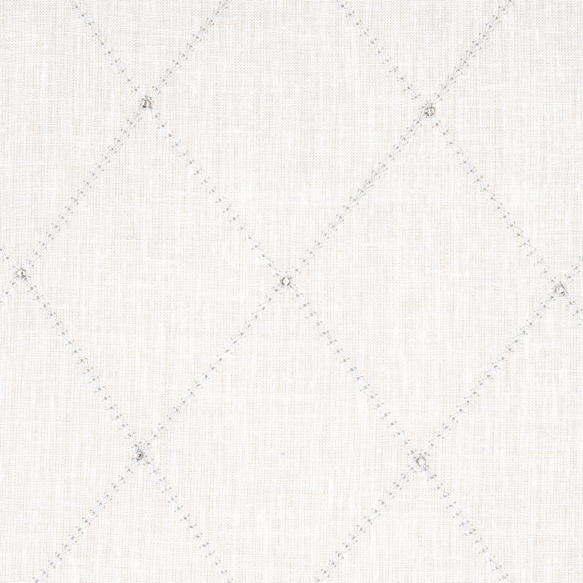 Schumacher Marquise Embroidered Sheer Pearl Fabric 68000