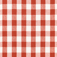 Schumacher Key West Check Persimmon Fabric 68012
