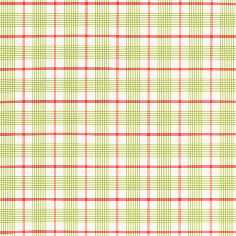 Schumacher St. Lucia Plaid Lime Fabric Sample 68020
