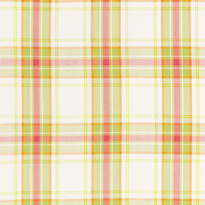 Schumacher St. Martin Plaid Lime Fabric 68070