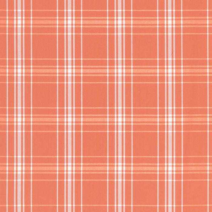 Schumacher Belize Plaid Orange Fabric Sample 68093