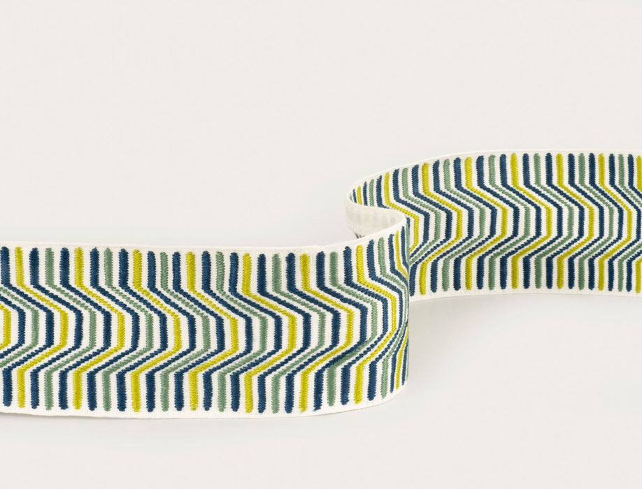 No.9 Thompson Xylophone Border  Teal Trim Sample N9031027004