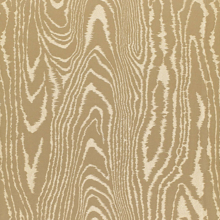 Schumacher Faux Bois Moire Weave Bronze Fabric Sample 68830