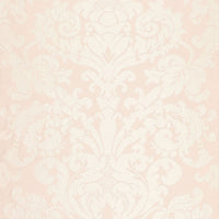Schumacher Chateau Silk Damask Blush Fabric 68881