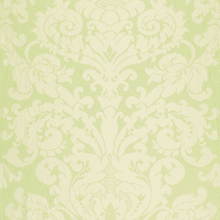 Schumacher Chateau Silk Damask Citron Fabric Sample 68883
