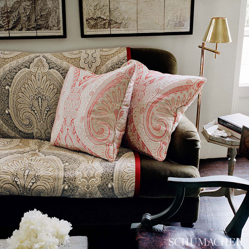 Schumacher Odalisque Cinnabar Fabric 68922
